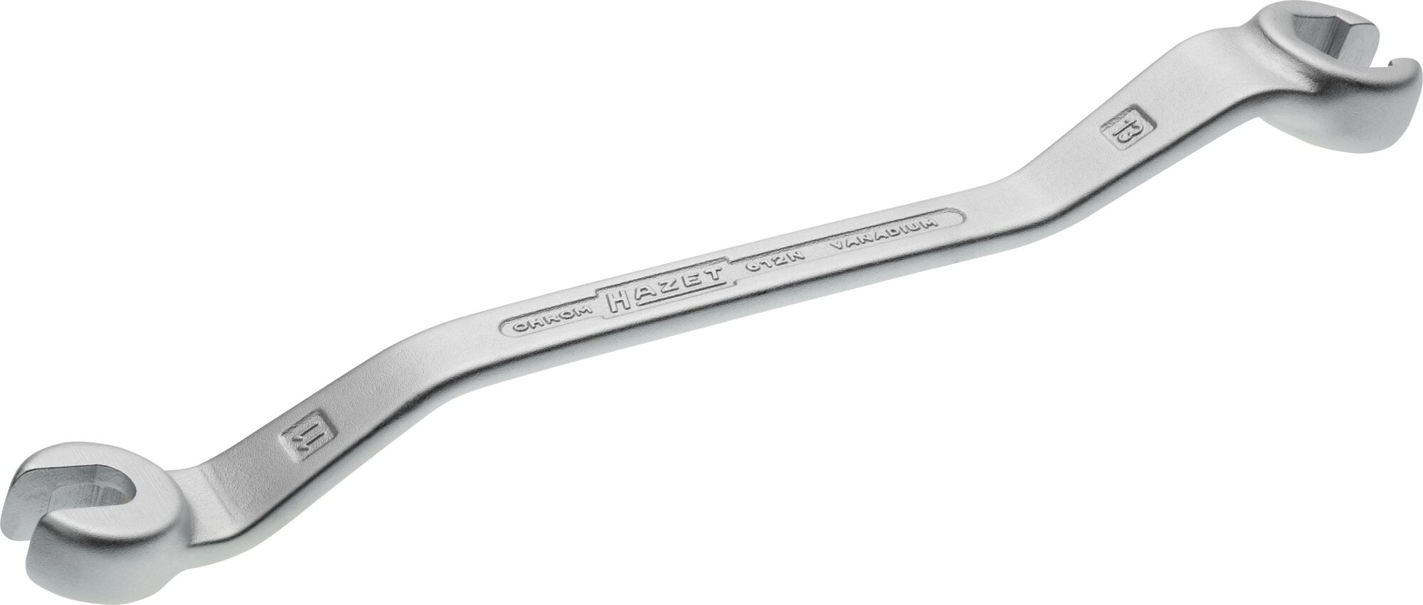 HAZET Doppel-Ringschlüssel ∙ offen 612N-11X13 ∙ Außen Sechskant Profil ∙ SW 11 x 13 mm Produktbild img1 L