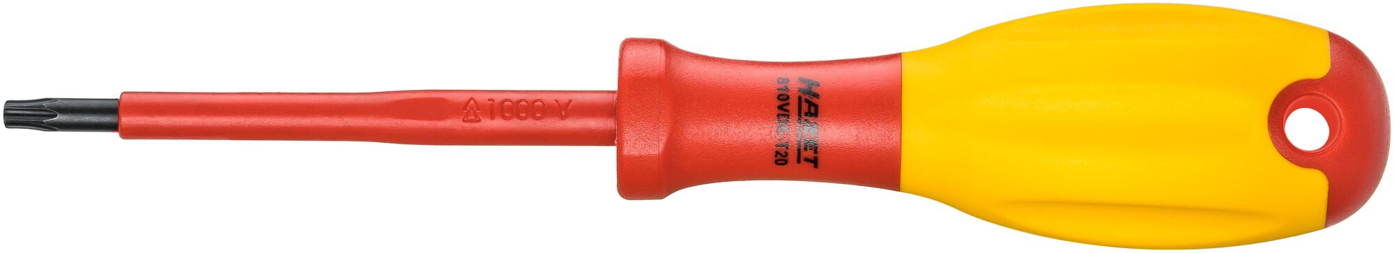 HAZET Elektriker-Schraubendreher ∙ schutzisoliert 810VDE-T20 ∙ Innen TORX® Profil ∙ SW T20 Produktbild img1 L