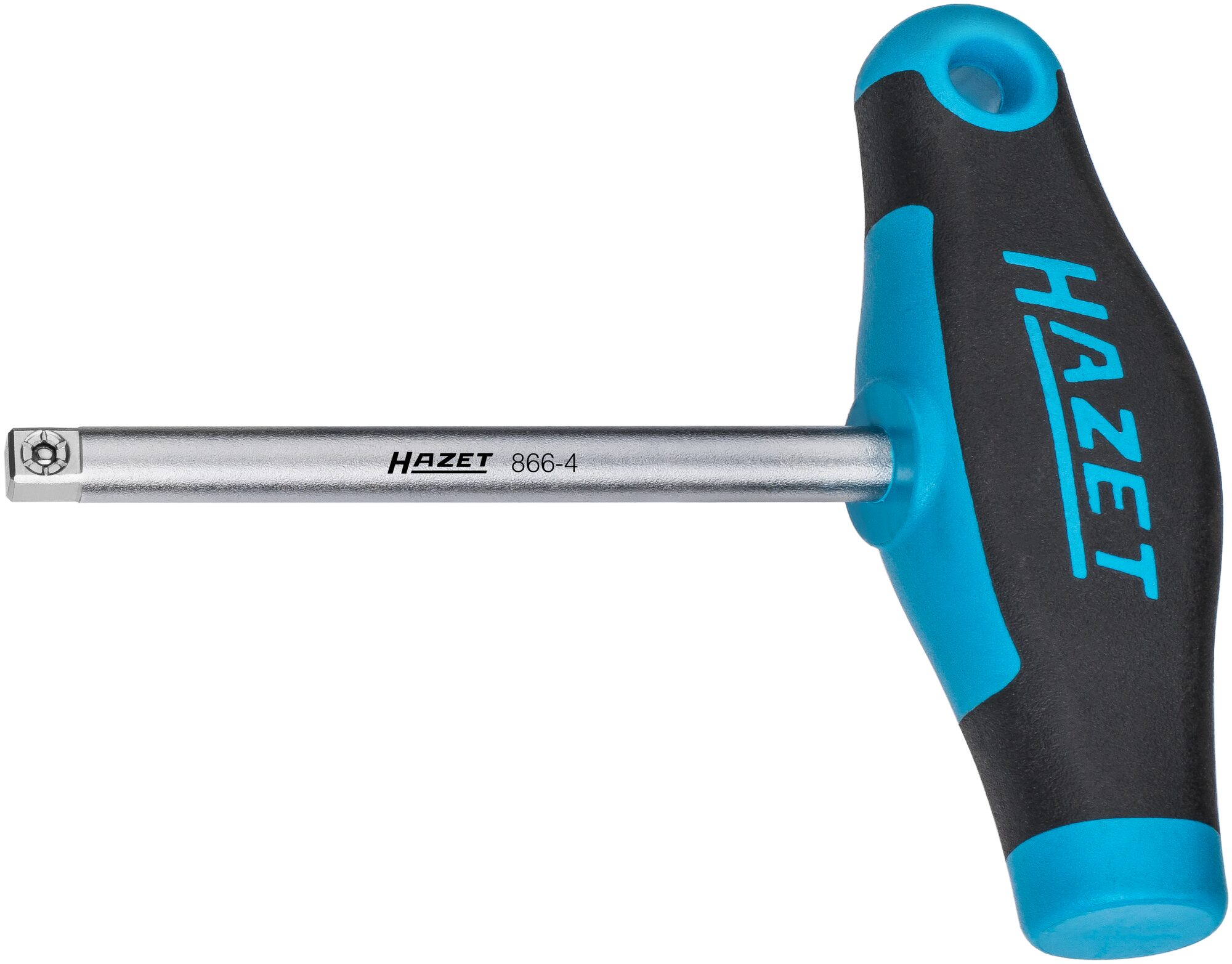 HAZET Steckgriff mit T-Griff 866-4 ∙ 1/4 Zoll (6,3 mm) Vierkant massiv ∙ 134 mm Produktbild img1 L