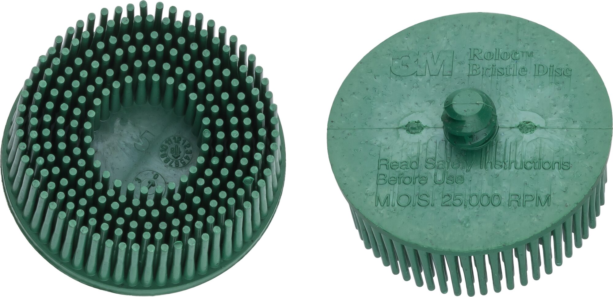 HAZET Ersatz Borstenschleifer Satz ∙ grün ∙ 2-teilig∙ Roloc® Schnellwechselsystem ∙ ⌀ 50&nbsp;mm 9033-11-050/2 Produktbild img1 L