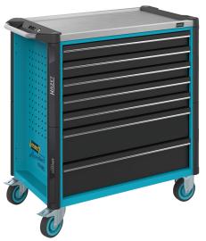 HAZET Werkstattwagen ∙ Assistent 179NXL ∙ einzeln 179NXL-7 ∙ L x B x H: 959 mm x 518 mm x 1020 mm ∙ Schubladen, flach: 5× 81 x 696 x 398 mm ∙ Schubladen, hoch: 2× 166 x 696 x 398 mm Produktbild