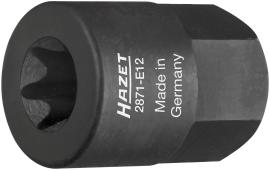 HAZET Turbolader / Krümmer Einsatz 2871-E12 ∙ 17 mm Außen-Sechskant ∙ Außen TORX® Profil ∙ SW E12 Produktbild