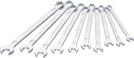 HAZET Ring-Maulschlüssel ∙ extralang ∙ schlanke Bauform 600LG/10 ∙ Außen Doppelsechskant-Tractionsprofil ∙ 10-teilig ∙ 10 – 19 Produktbild