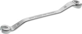 HAZET Doppel-Ringschlüssel ∙ offen 612N-11X13 ∙ Außen Sechskant Profil ∙ SW 11 x 13 mm Produktbild