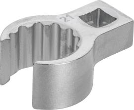 HAZET Ringschlüssel ∙ offen 848Z-21 ∙ 3/8 Zoll (10 mm) Vierkant hohl ∙ Außen Doppelsechskant Profil ∙ SW 21 mm ∙ Innenvierkant 10 = 3⁄8″ Produktbild