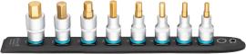 HAZET SmartRail ∙ Flexible Kunststoff-Steckleiste 986-SR/8 ∙ 1/2 Zoll (12,5 mm) Vierkant hohl ∙ Innen Sechskant Profil ∙ 8-teilig ∙ 6 ∙ 7 ∙ 8 ∙ 9 ∙ 10 ∙ 12 ∙ 14 ∙ 17 Produktbild
