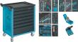 HAZET Werkstattwagen ∙ Assistent 177 ∙ Sortiment 177-7/217 ∙ 217-teilig ∙ Schubladen, flach: 6× 79 x 527 x 348 mm ∙ Schubladen, hoch: 1× 164 x 527 x 348 mm Produktbild