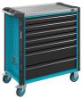 HAZET Werkstattwagen ∙ Assistent 179NXL ∙ einzeln 179NXL-7 ∙ L x B x H: 959 mm x 518 mm x 1020 mm ∙ Schubladen, flach: 5× 81 x 696 x 398 mm ∙ Schubladen, hoch: 2× 166 x 696 x 398 mm Produktbild