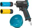 HAZET Schlagschrauber Satz 9012M/4 ∙ Lösemoment maximal [Nm]: 1100 Nm ∙ 1/2 Zoll (12,5 mm) Vierkant massiv ∙ 4-teilig ∙ 17 ∙ 19 ∙ Jumbohammer-Schlagwerk Produktbild