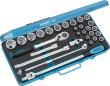 HAZET Steckschlüssel Satz 905 ∙ 1/2 Zoll (12,5 mm) Vierkant hohl ∙ Außen Sechskant-Tractionsprofil ∙ 30-teilig ∙ 2 x 13 ∙ 8 – 32 Produktbild