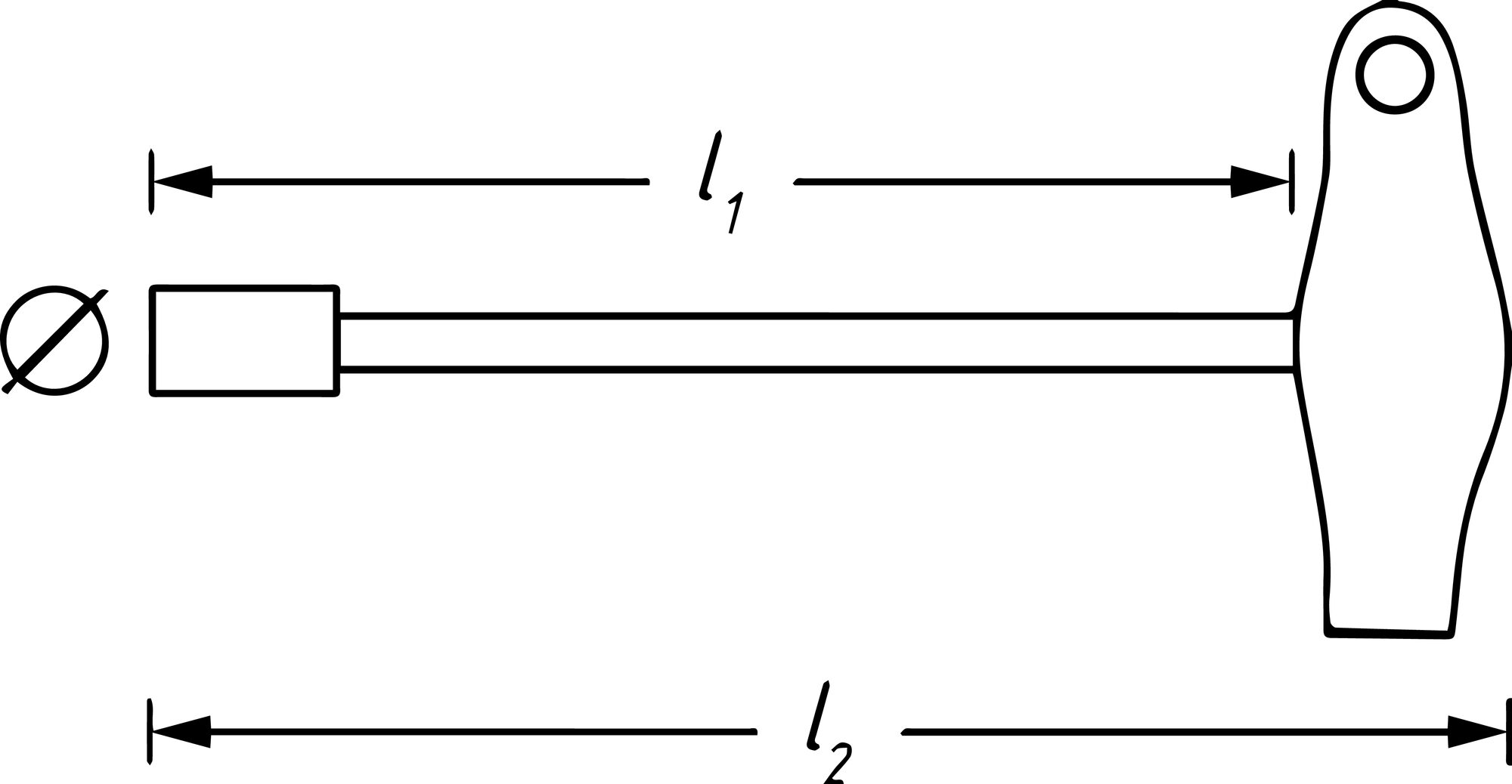 HAZET Steckschlüssel ∙ mit T-Griff 428LG-13 ∙ Außen Sechskant Profil ∙ SW 13 mm Produktbild img2 L