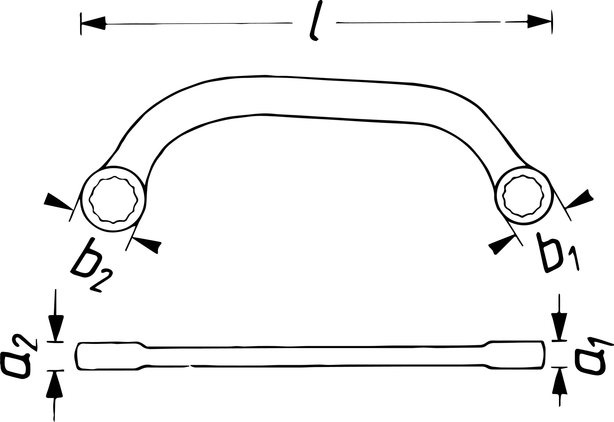 HAZET Turboladerschlüssel ∙ Doppelsechskant 615-S10X12 ∙ Außen Doppelsechskant Profil ∙ SW 10 x 12 mm Produktbild img5 L