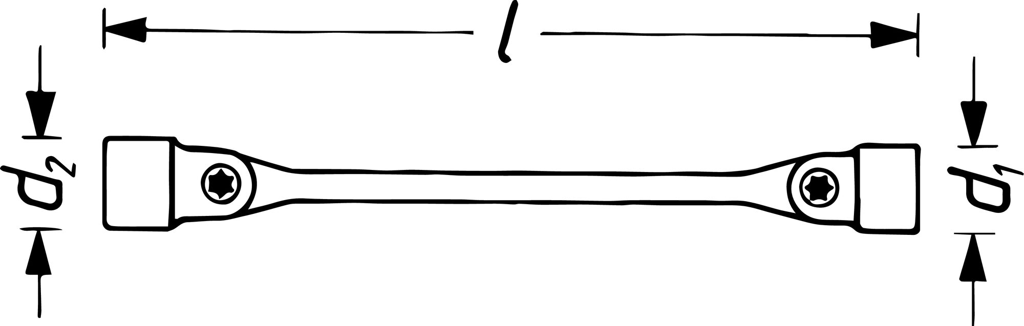 HAZET Doppel-Gelenksteckschlüssel 645-8X9 ∙ Außen Doppelsechskant Profil ∙ SW 8 x 9 mm Produktbild img2 L