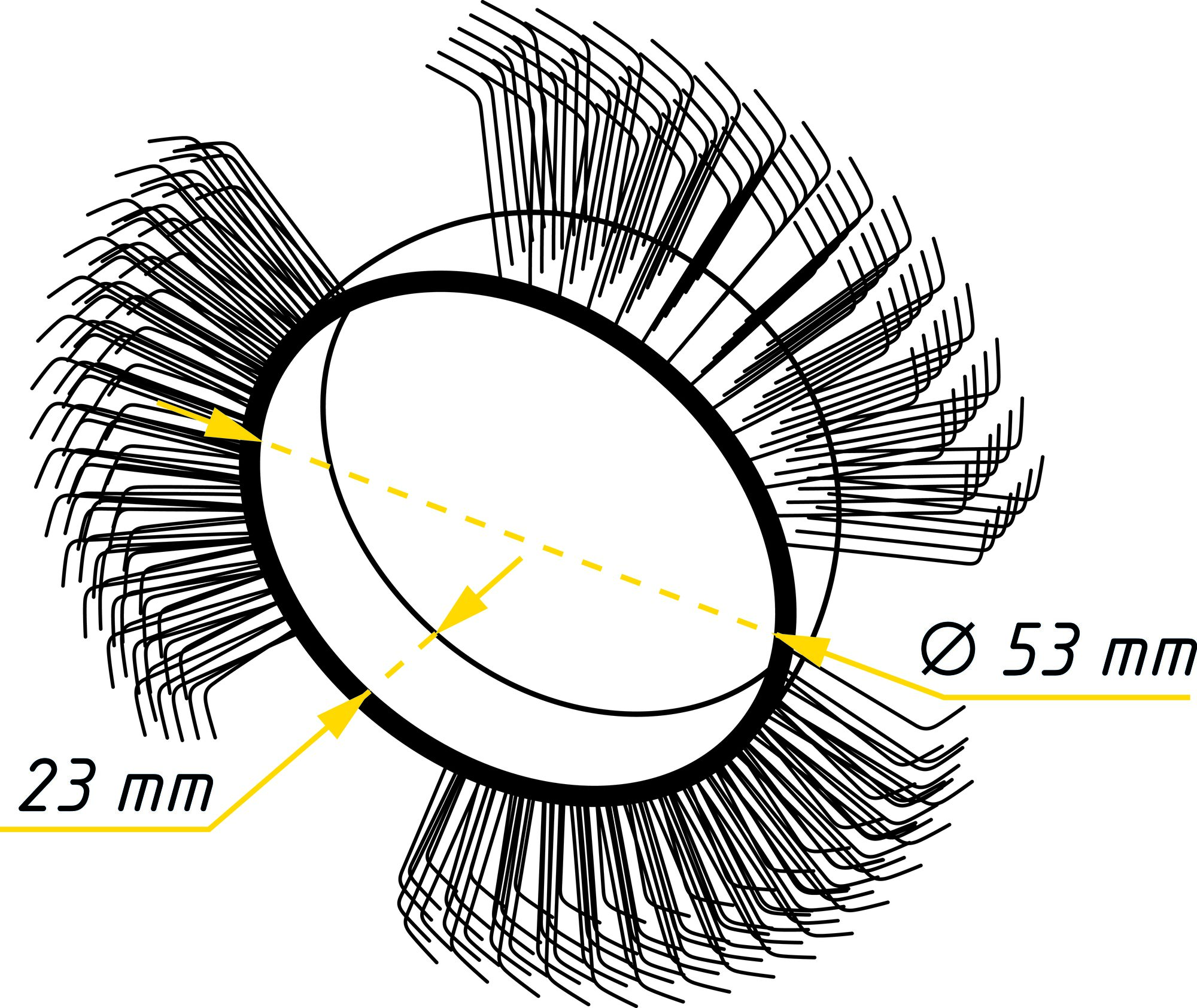HAZET Bürstenband ∙ 11&nbsp;mm breit ∙ fein ∙ gerade Spitzen 9033-6-05/5 Produktbild img2 L