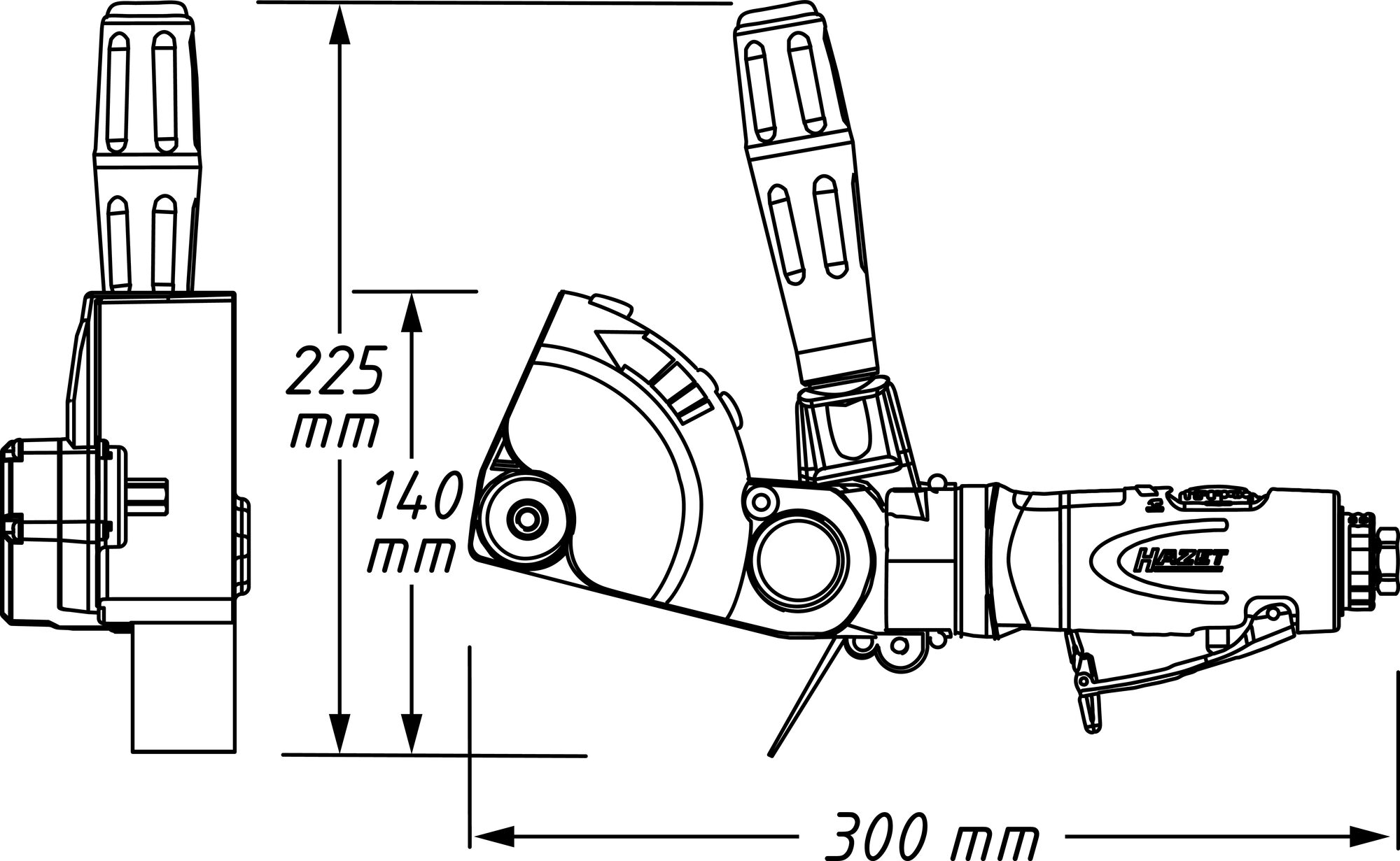 HAZET Multi Schleifer 9033N-6 ∙ Länge: 300 mm Produktbild img7 L