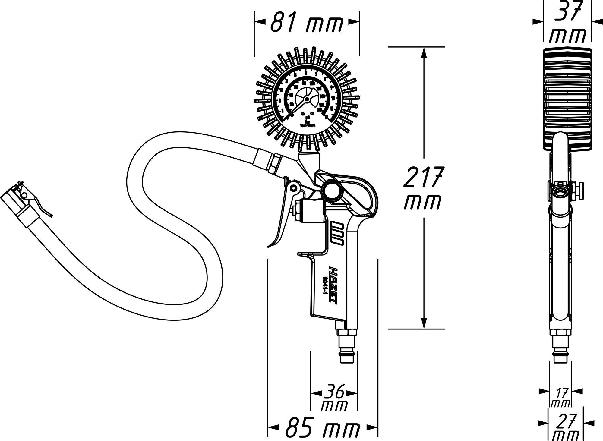 HAZET Reifenfüll-Messgerät 9041-1 Produktbild img8 L