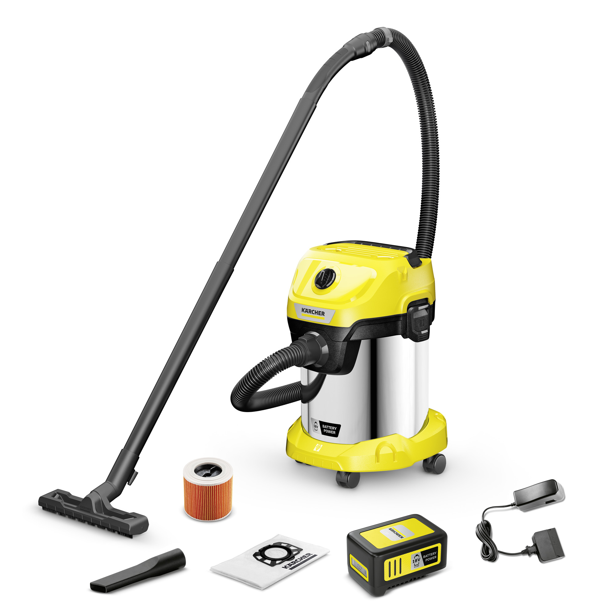 Kärcher Akku-Nass-/Trockensauger WD 3-18 S Battery Set Produktbild img1 L