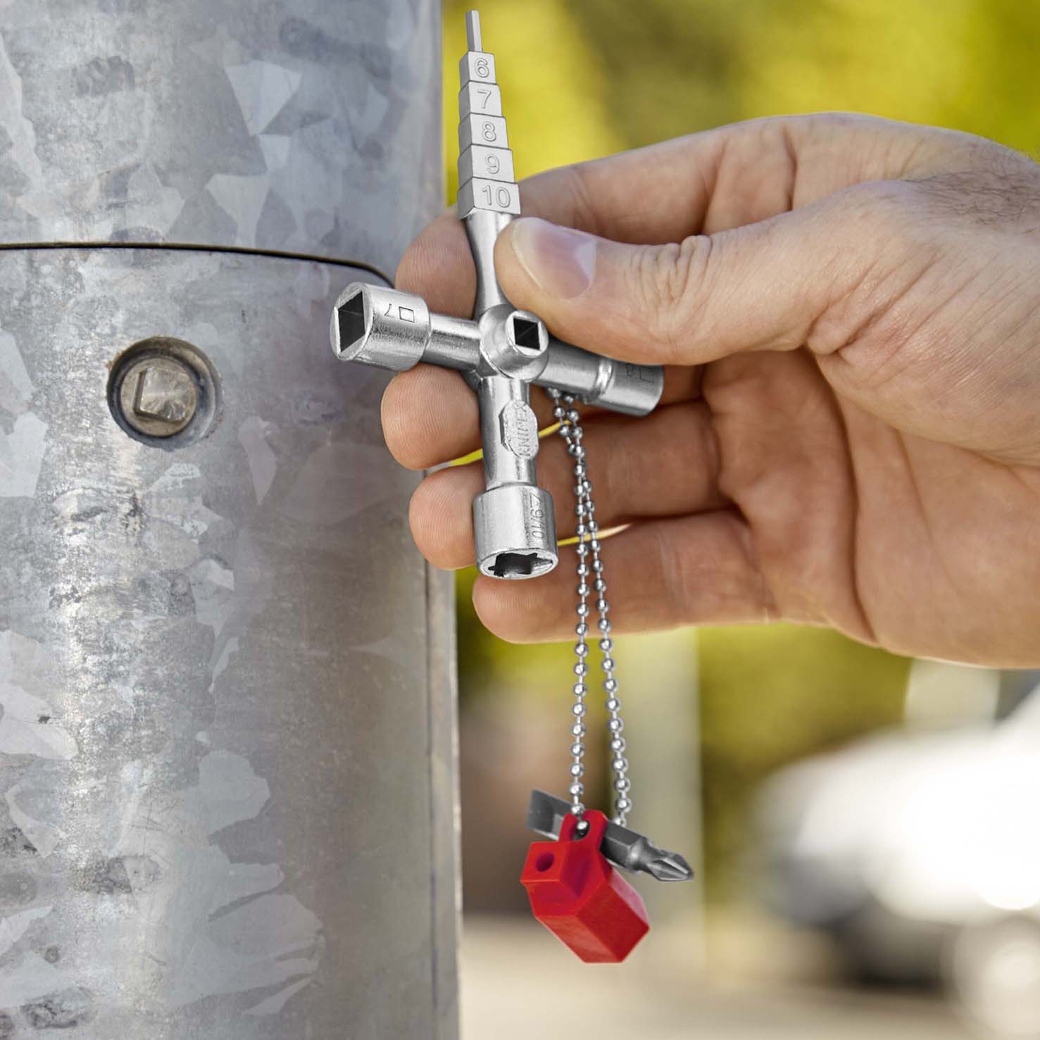 KNIPEX 00 11 04 Profi-Key für gängige Absperrsysteme 89 mm Produktbild img3 L