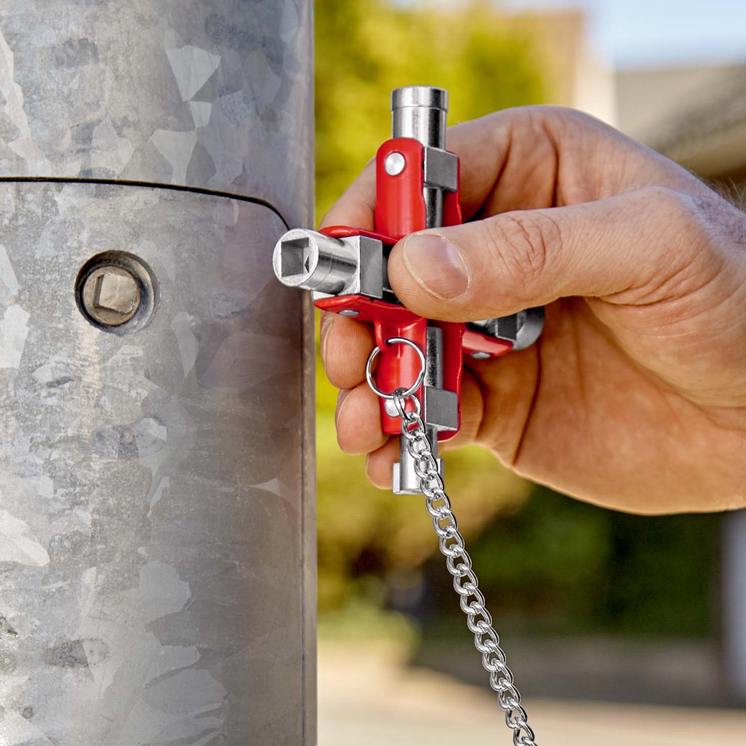 KNIPEX 00 11 06 Universal-Schlüssel Der Standard Schaltschrankschlüssel 95 mm Produktbild img5 L
