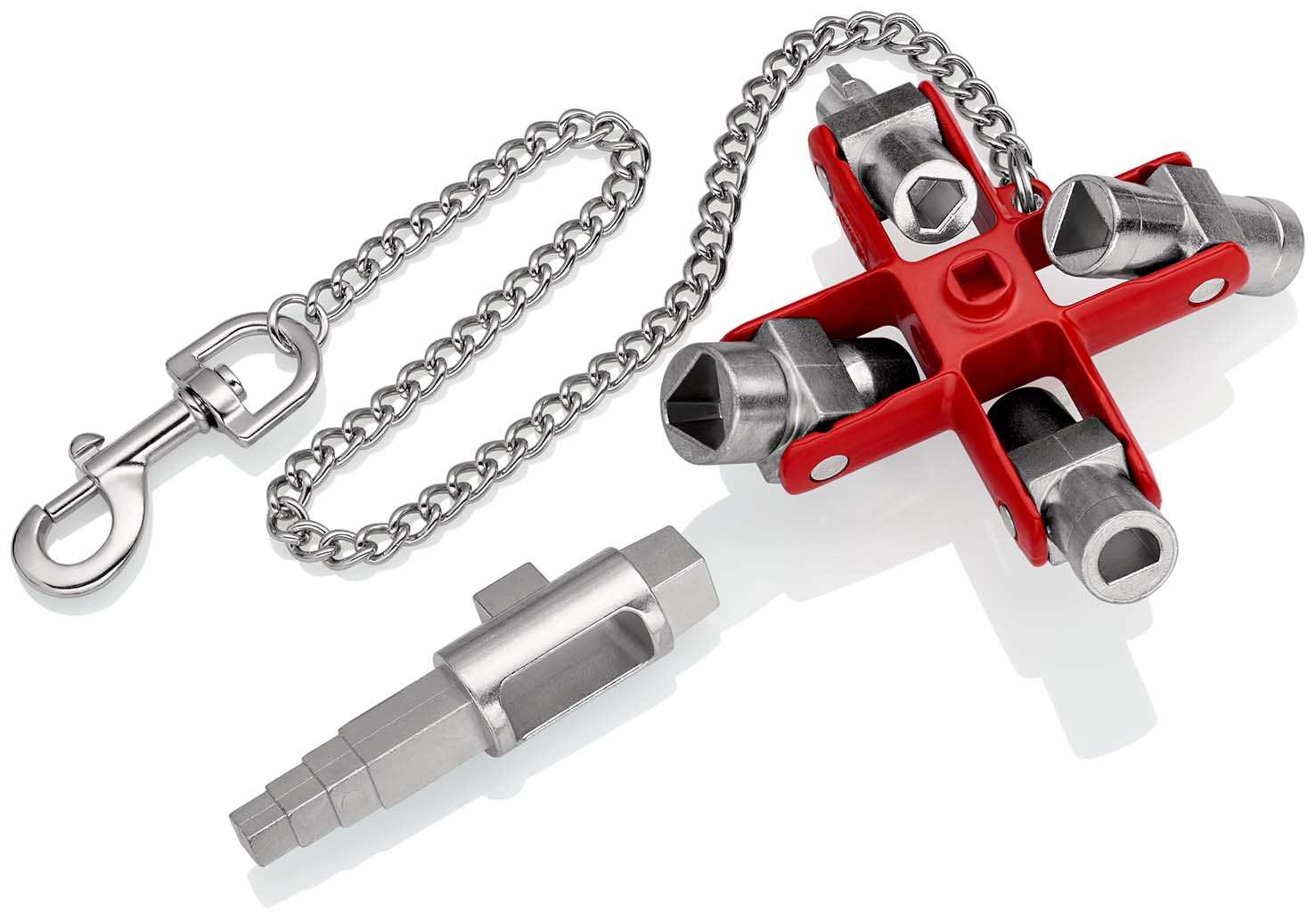KNIPEX 00 11 06 V01 Universal-Schlüssel "Bau" Der Standard Schaltschrankschlüssel 95 mm Produktbild img1 L