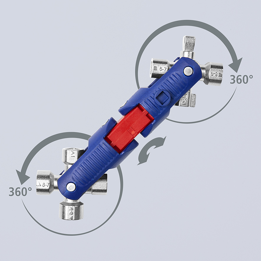KNIPEX 00 11 06 V04 Universalschlüssel JointKey Quadro für gängige Absperrsysteme 161 mm Produktbild img6 L