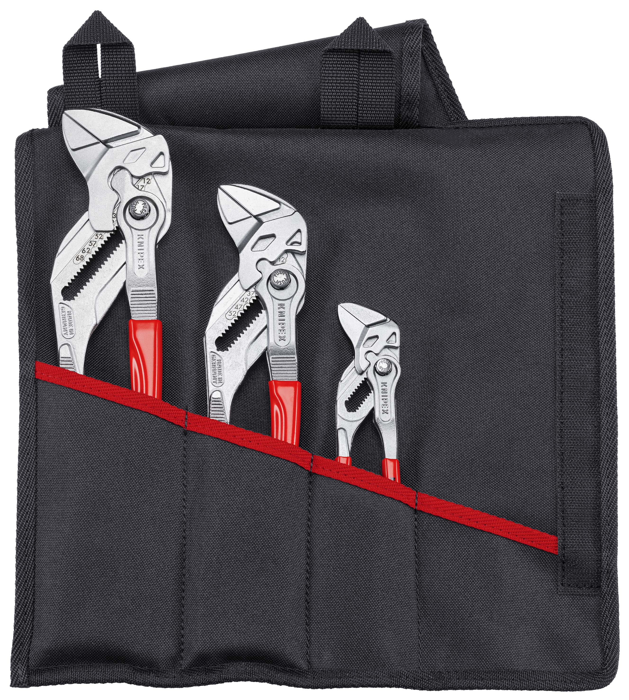 KNIPEX 00 19 55 S7 Zangenschlüssel-Set 1 x 87 01 150, 1 x 87 01 250, 1 x 87 01 300 330 mm Produktbild img1 L