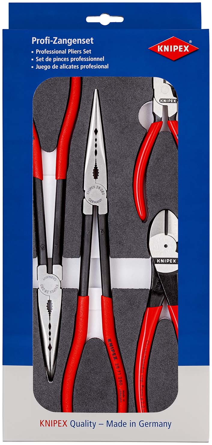 KNIPEX 00 20 01 V09 Zangen-Set in Schaumstoffeinlage 4-teilig Produktbild img2 L
