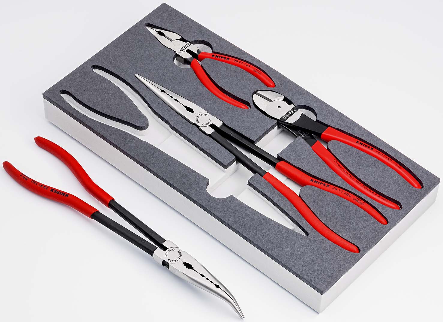 KNIPEX 00 20 01 V09 Zangen-Set in Schaumstoffeinlage 4-teilig Produktbild img3 L