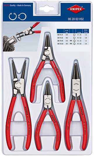 KNIPEX 00 20 03 V02 Sicherungsringzangen-Set 4-teilig Produktbild img1 L
