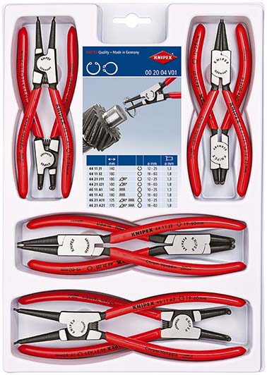 KNIPEX 00 20 04 V01 Sicherungsringzangen-Set 8-teilig Produktbild img1 L