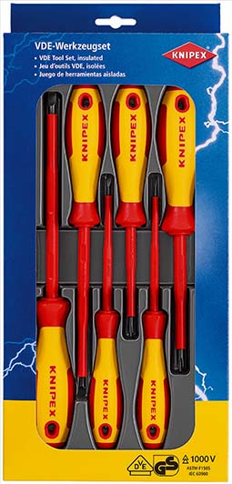 KNIPEX 00 20 12 V01 Schraubendreher-Paket 6-teilig Produktbild img1 L