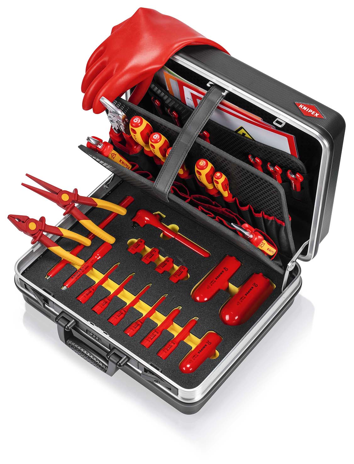 KNIPEX 00 21 05 EV Werkzeugkoffer "Basic" E-Mobilität 34-teilig 410 mm Produktbild img1 L