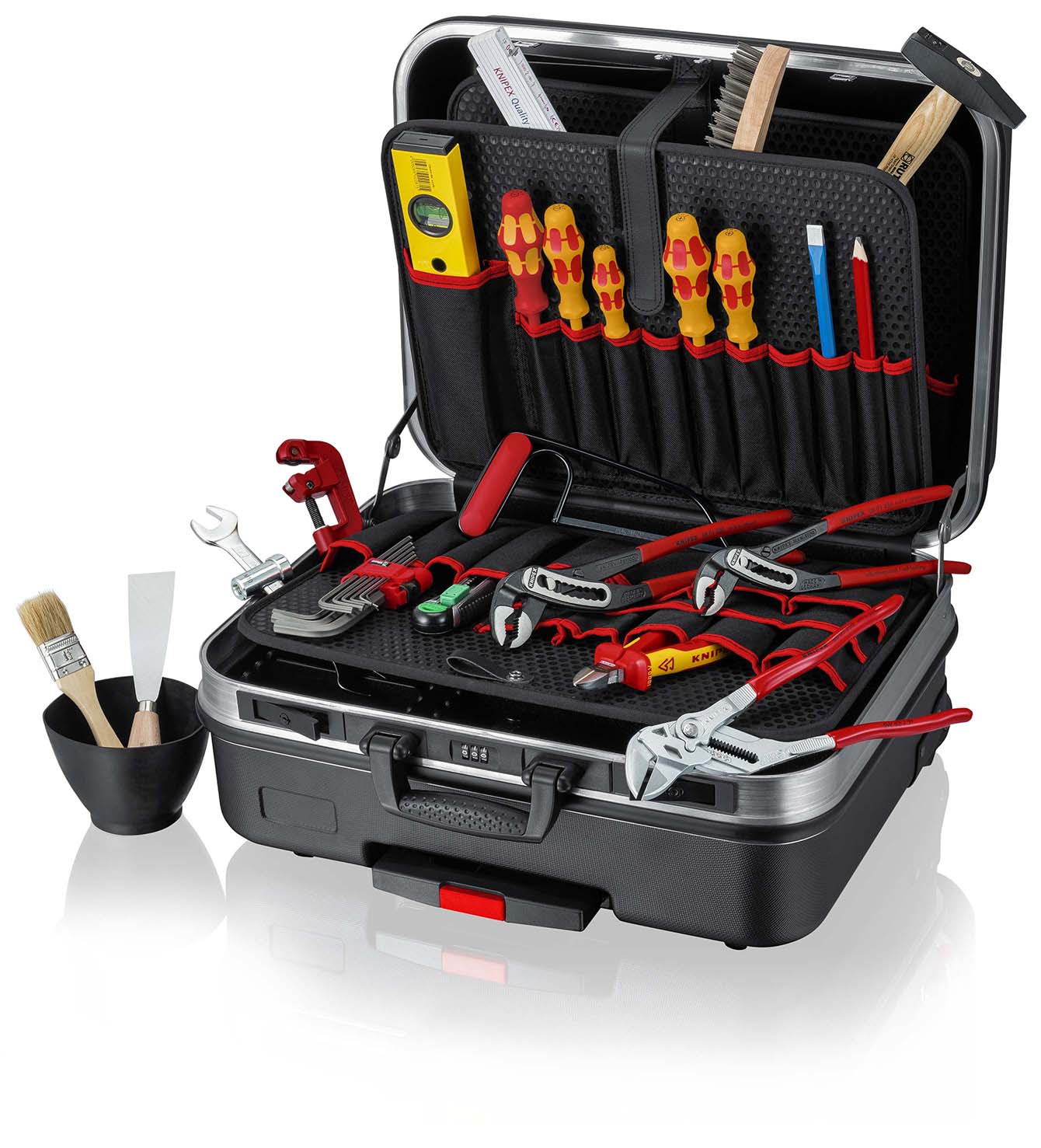 KNIPEX 00 21 06 HK S Werkzeugkoffer „BIG Basic Move" Sanitär 31-teilig 515 mm Produktbild img1 L