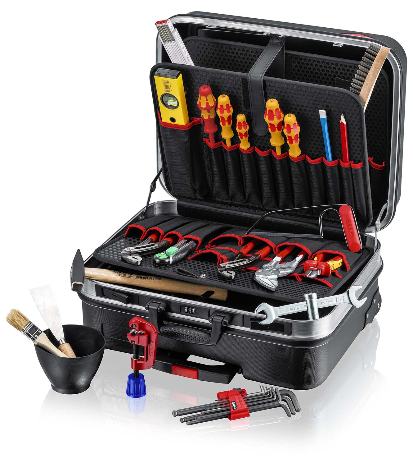 KNIPEX 00 21 06 HK S Werkzeugkoffer „BIG Basic Move" Sanitär 31-teilig 515 mm Produktbild img3 L
