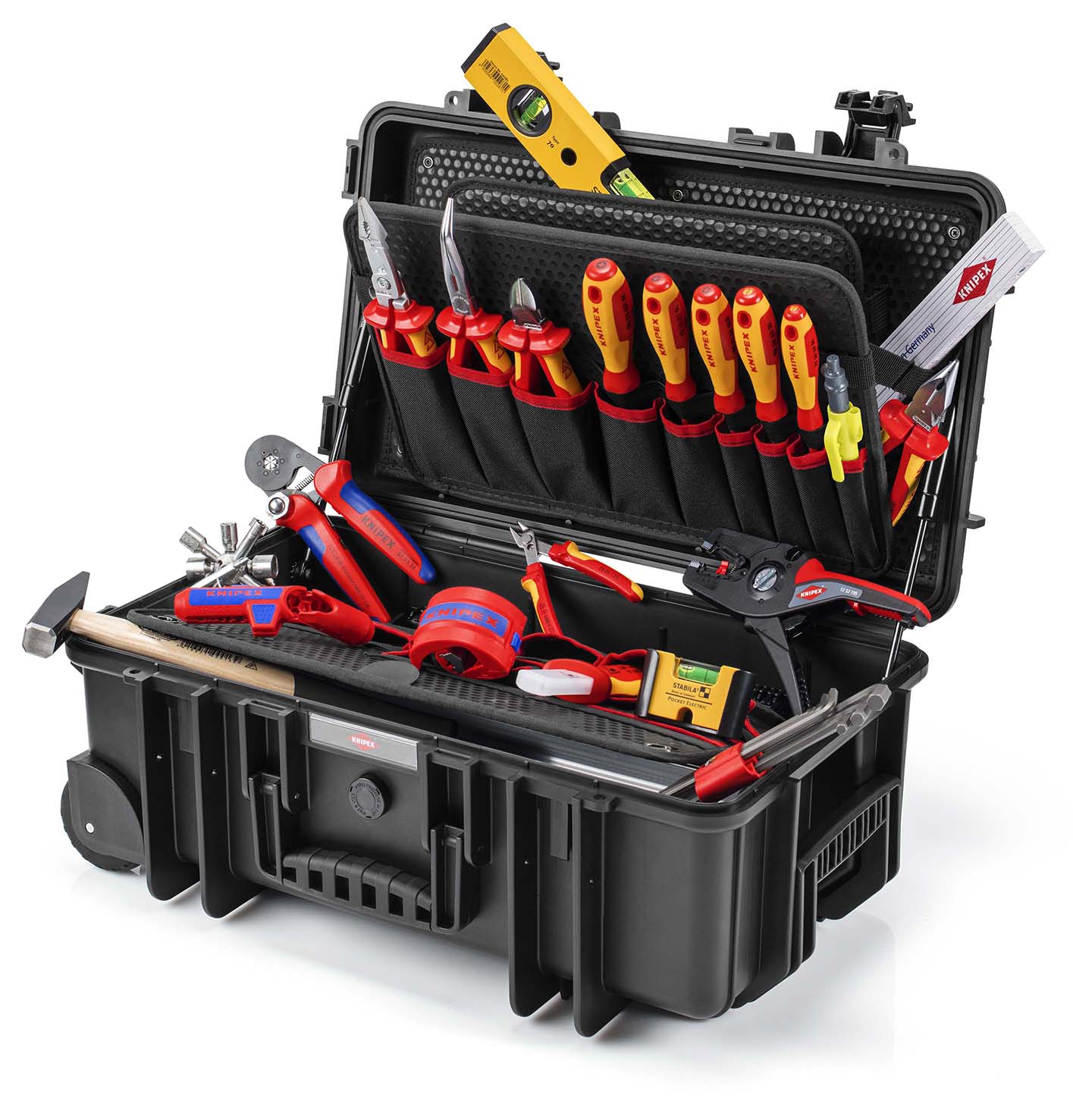 KNIPEX 00 21 33 E Werkzeugkoffer "Robust26 Move" Elektro 22-teilig 550 mm Produktbild img1 L