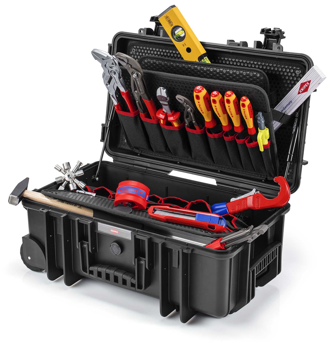 KNIPEX 00 21 33 S Werkzeugkoffer "Robust26 Move" Sanitär 17-teilig Produktbild img1 L