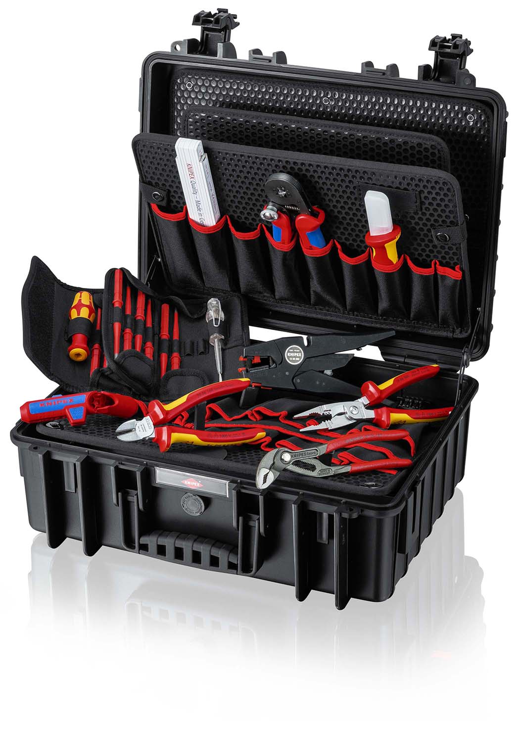 KNIPEX 00 21 35 Werkzeugkoffer "Robust23" Elektro 25-teilig 370 mm Produktbild img1 L