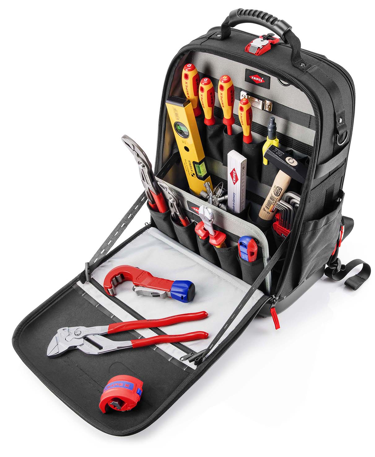 KNIPEX 00 21 50 S Werkzeugrucksack Modular X18 Sanitär 17-teilig 530 mm Produktbild img1 L