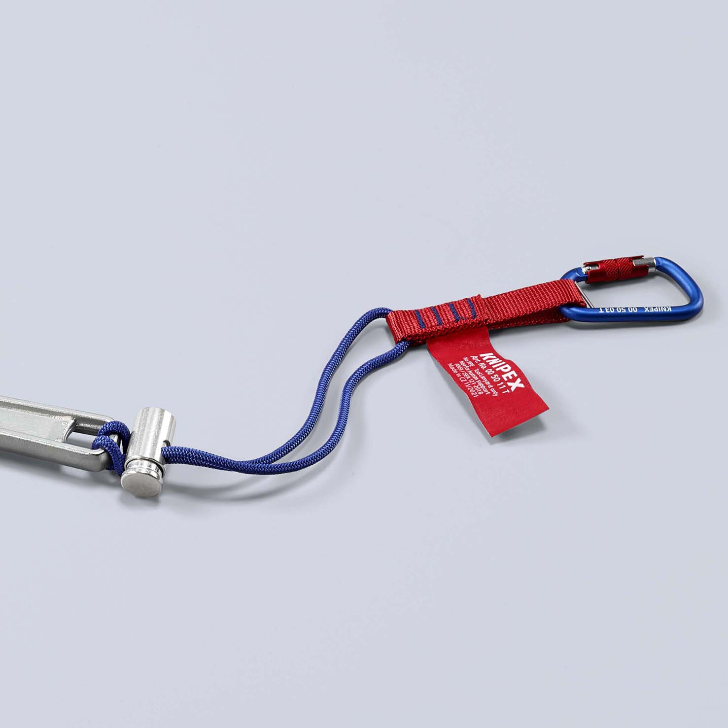 KNIPEX 00 50 13 T BK Adapterschlaufen mit fixiertem Materialkarabiner Zur Werkzeug-Absturzsicherung 186 mm Produktbild img3 L