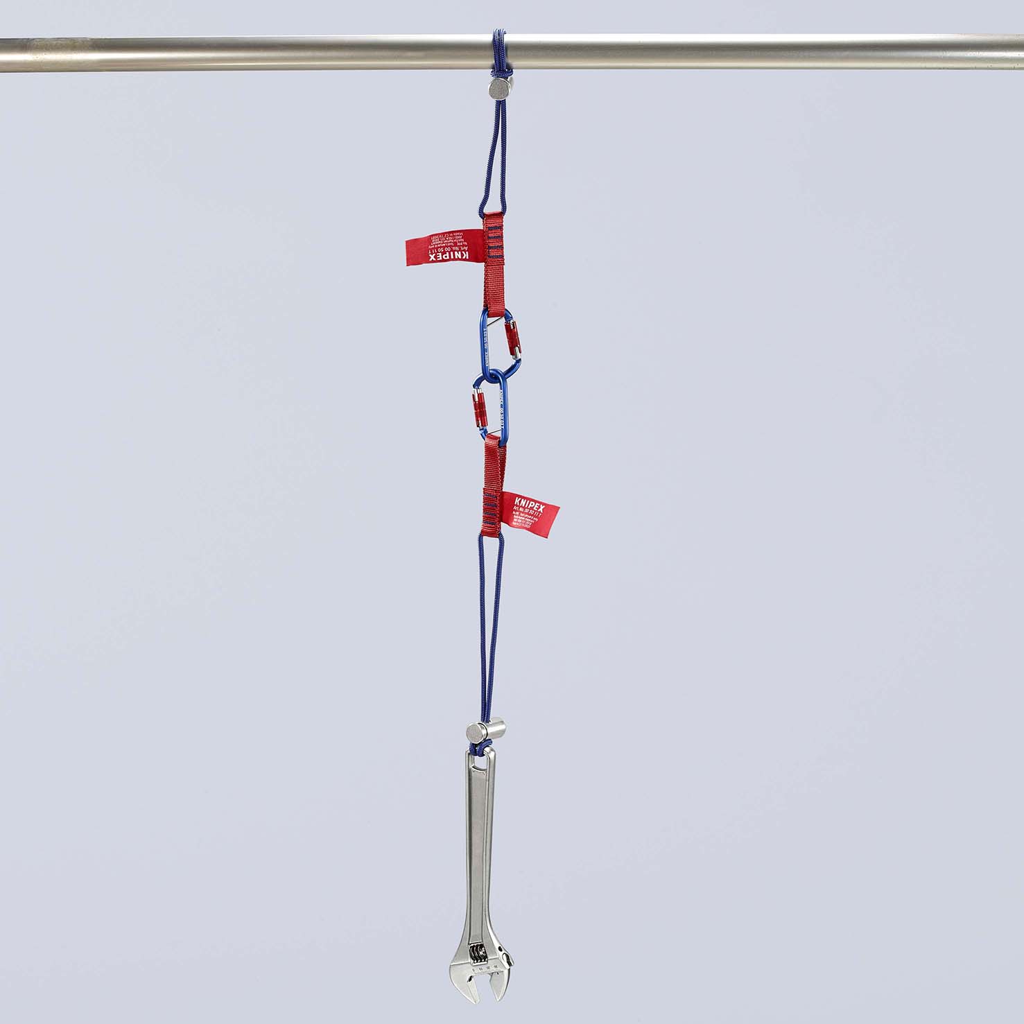 KNIPEX 00 50 13 T BK Adapterschlaufen mit fixiertem Materialkarabiner Zur Werkzeug-Absturzsicherung 186 mm Produktbild img4 L