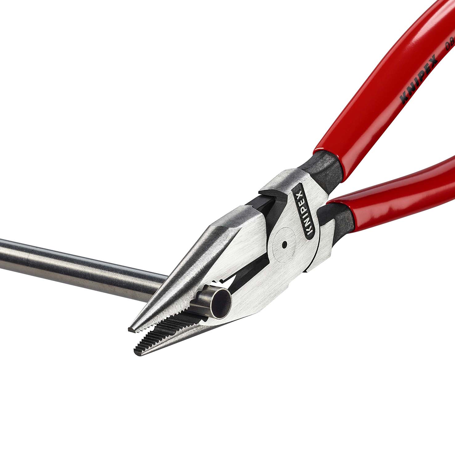 KNIPEX 08 21 185 Spitz-Kombizange 185 mm schwarz atramentiert mit Kunststoff überzogen poliert Produktbild img4 L