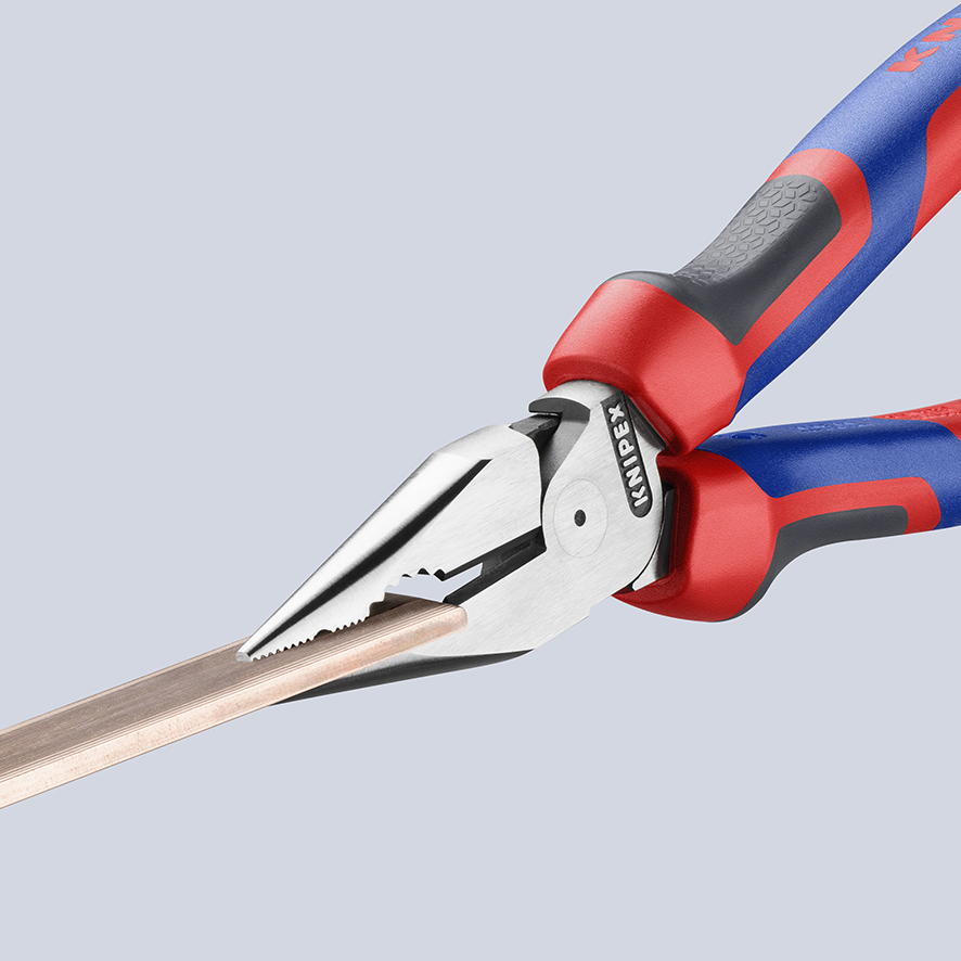 KNIPEX 08 22 185 Spitz-Kombizange 185 mm schwarz atramentiert mit Comfort-Griffen poliert Produktbild img3 L