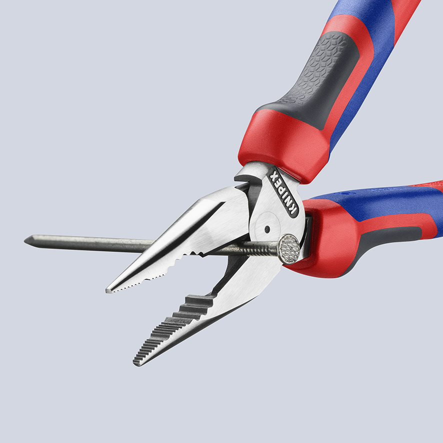 KNIPEX 08 22 185 Spitz-Kombizange 185 mm schwarz atramentiert mit Comfort-Griffen poliert Produktbild img4 L