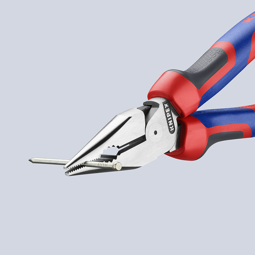 KNIPEX 08 22 185 Spitz-Kombizange 185 mm schwarz atramentiert mit Comfort-Griffen poliert Produktbild img5 L