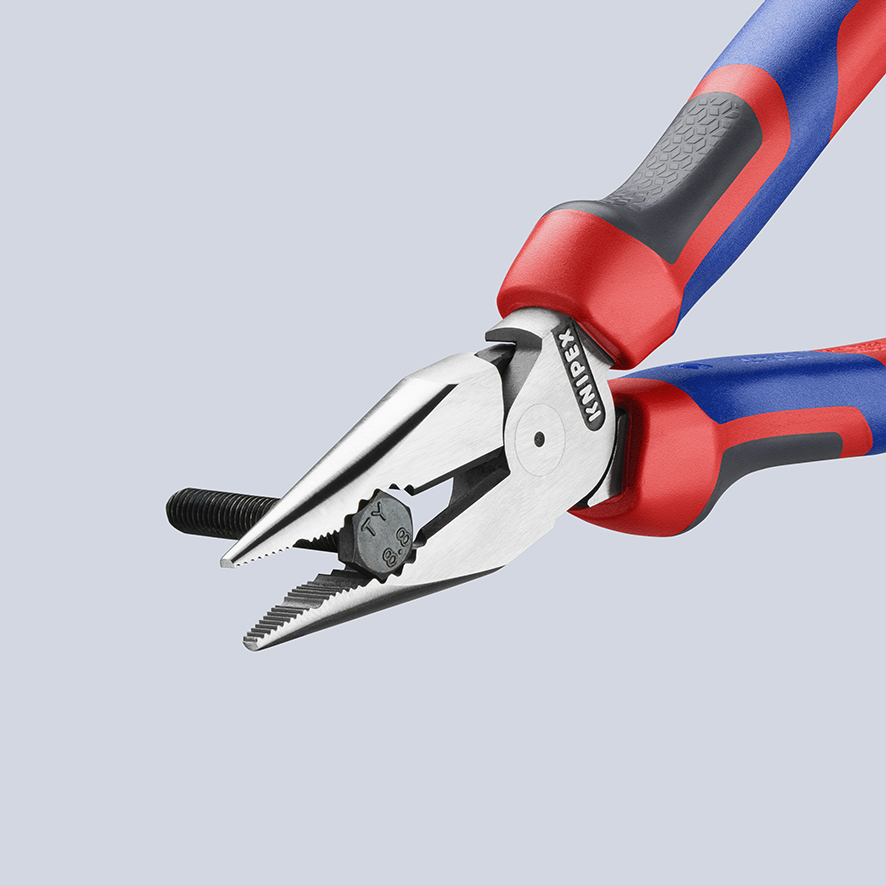 KNIPEX 08 22 185 Spitz-Kombizange 185 mm schwarz atramentiert mit Comfort-Griffen poliert Produktbild img6 L