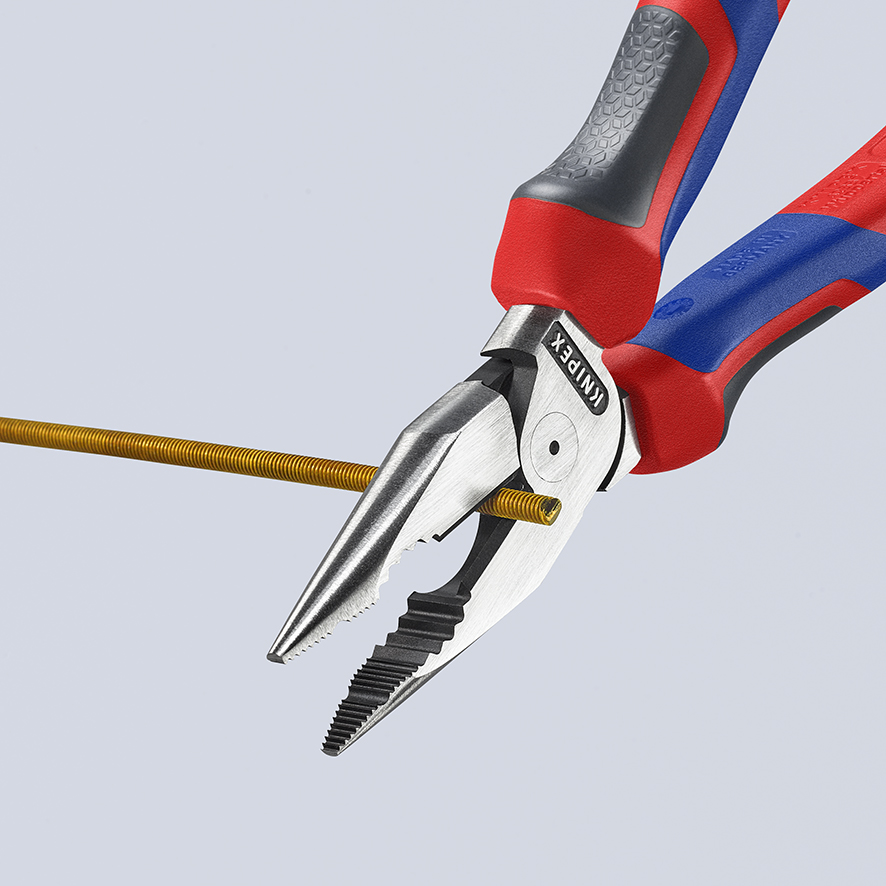 KNIPEX 08 22 185 Spitz-Kombizange 185 mm schwarz atramentiert mit Comfort-Griffen poliert Produktbild img8 L
