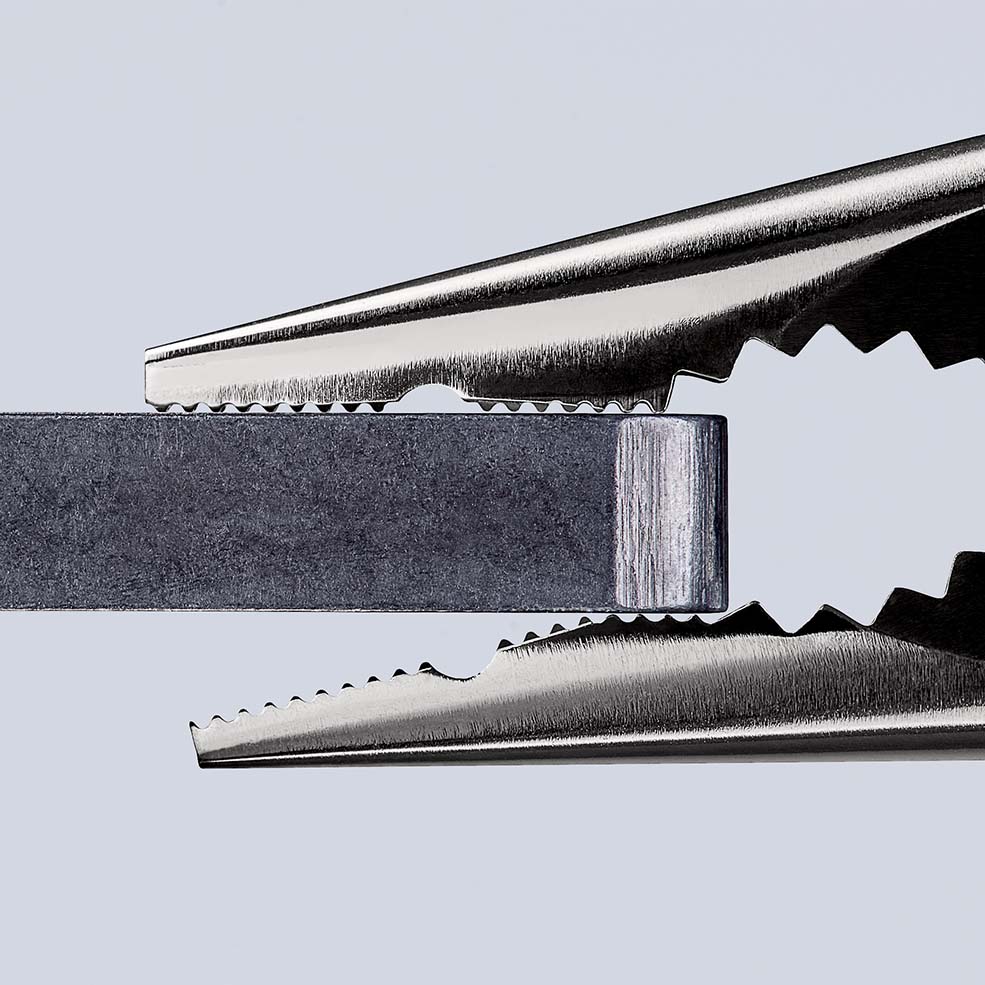 KNIPEX 08 25 145 Spitz-Kombizange 145 mm verchromt mit Mehrkomponenten-Hüllen Produktbild img3 L