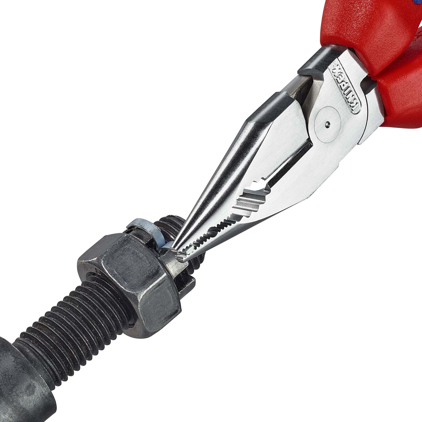KNIPEX 08 25 185 Spitz-Kombizange 185 mm verchromt mit Mehrkomponenten-Hüllen poliert Produktbild img4 L