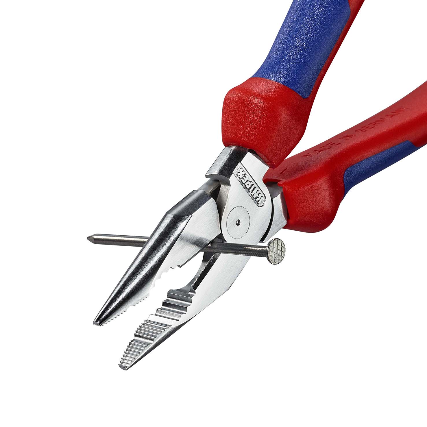 KNIPEX 08 25 185 Spitz-Kombizange 185 mm verchromt mit Mehrkomponenten-Hüllen poliert Produktbild img5 L