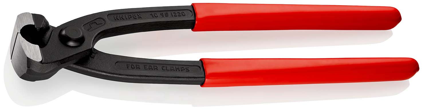KNIPEX 10 98 I220 Ohrklemmenzange 220 mm schwarz atramentiert mit Kunststoff überzogen poliert Produktbild img1 L